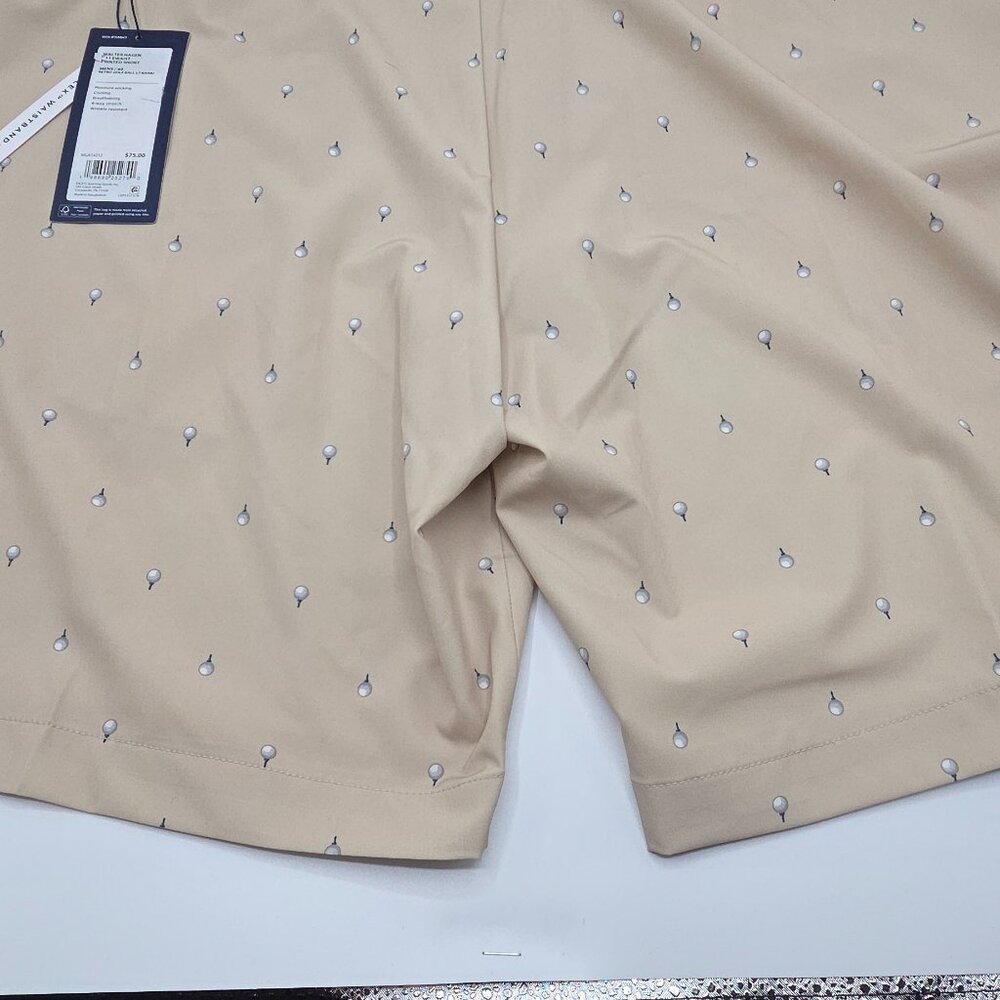 NWT Walter Hagen Performance 11 Golf Shorts 40 inseam 9 inch Beige w/golf tees - Picture 7 of 8